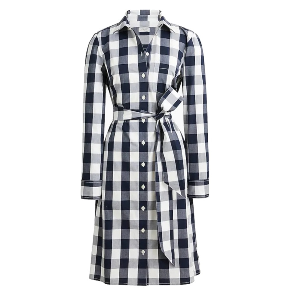J Crew Gingham Shirtdress